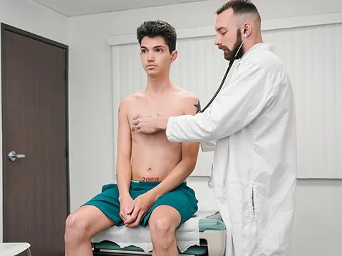 Dr. Johnny's patient James Manson gets a tough poking & damp doggie invasion from doctor tapes
